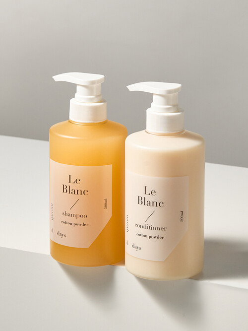 먼스앤데이즈 르 블랑 헤어패키지(샴푸 500ml +컨디셔너 500ml)