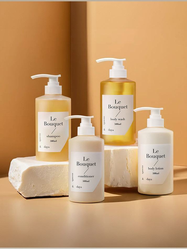 먼스앤데이즈 르 부케 풀패키지(샴푸 500ml +컨디셔너 500ml +바디워시 500ml +바디로션  500ml)