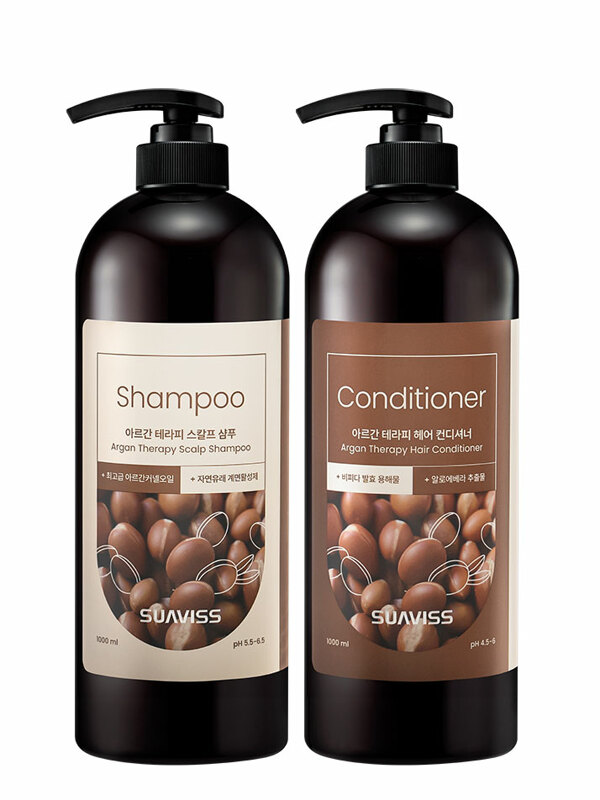 수아비스 아르간 테라피 스칼프 샴푸&컨디셔너 세트 1000ml