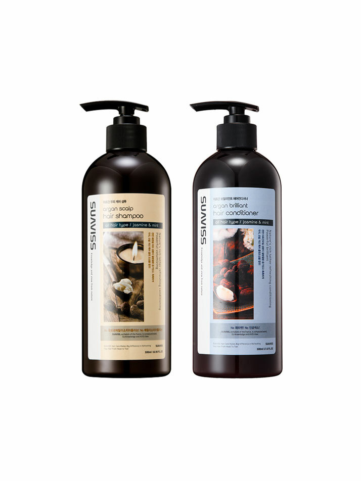 수아비스 아르간 샴푸&amp;amp;컨디셔너 500ml 세트