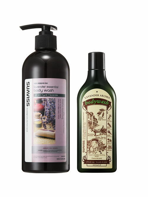 수아비스 라벤더 에센셜 바디워시 증량 패키지 (500ml + 300ml)