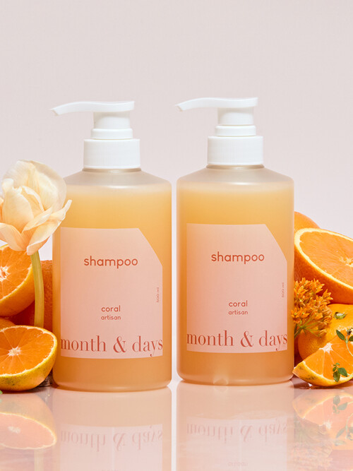 먼스앤데이즈 퍼퓸케어 샴푸 코랄 아티잔 500ml x 2개