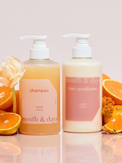 먼스앤데이즈 코랄 아티잔 헤어패키지(샴푸 500ml +컨디셔너  500ml)