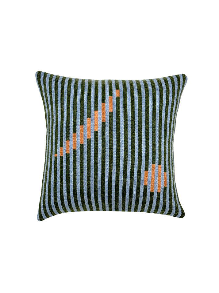 Sun & Moon - W Blue Cushion