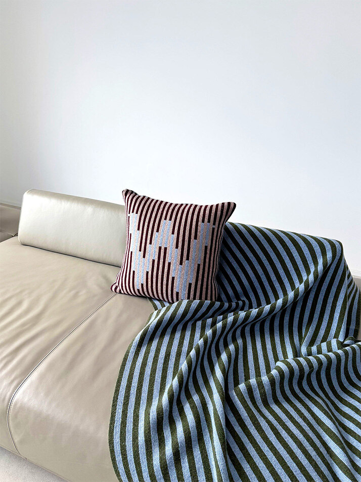 Sun & Moon - W Blue Cushion