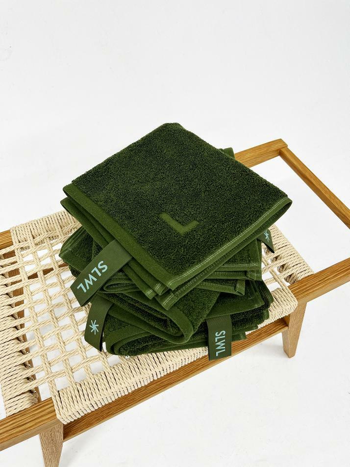 [선물포장] Deep Forest Khaki - Hand Towel 2P SET