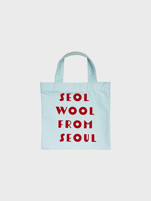 Seolwool fromt Seoul Tote Bag _ Pale Blue