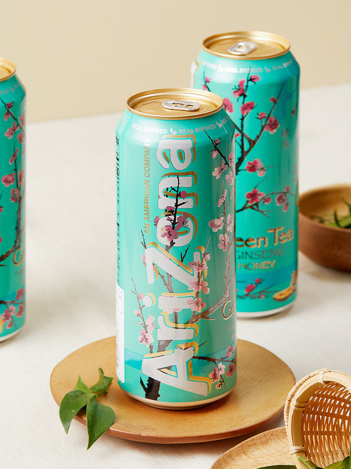 [아리조나] 그린티 위드 진생 앤 허니 아이스티 650ml x 12입