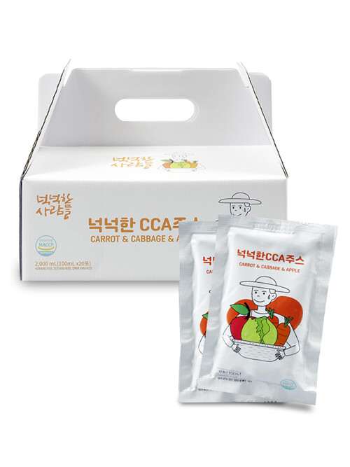 [넉넉한사람들] 100% 국내산 NFC 착즙 넉넉한 CCA 주스 100ml x 20입