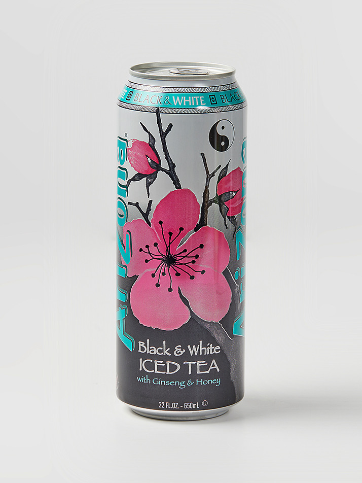 [아리조나] 블랙 앤 화이트 아이스드티 위드 진생 앤 허니 650ml x 12입