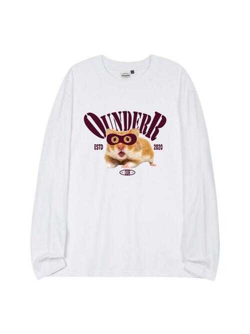 MASK HAMSTER 오버핏 롱 슬리브 [화이트]