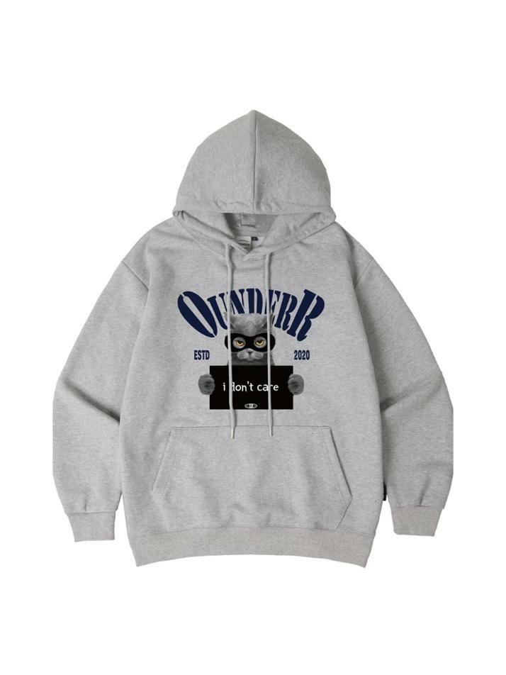 THUG 오버핏 후드 티셔츠 티셔츠 [메란지]