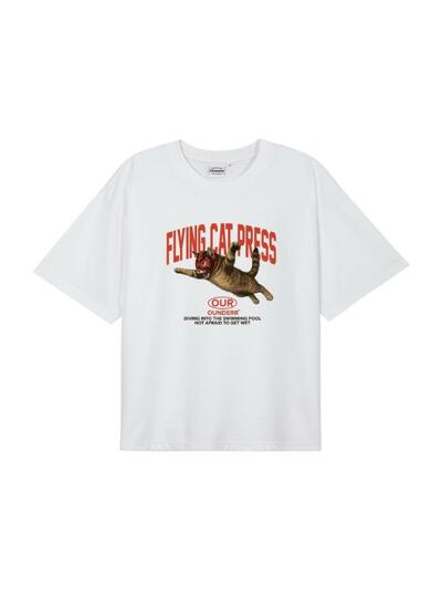 NEW FLYING CAT 반팔 티셔츠 (화이트)