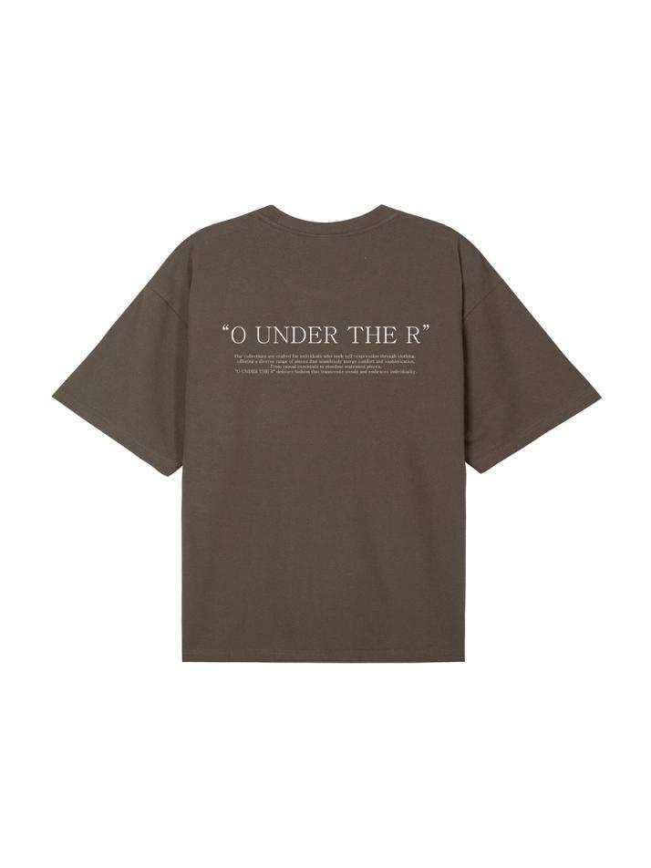 REVERSE OR 로고 오버핏 반팔 티셔츠 (모카)