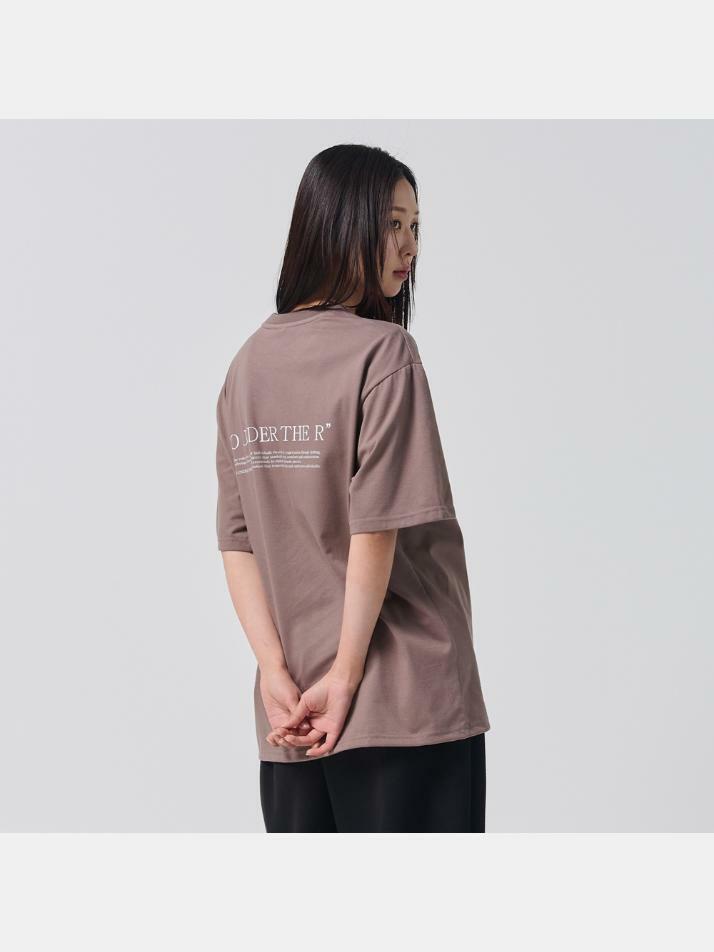 REVERSE OR 로고 오버핏 반팔 티셔츠 (모카)