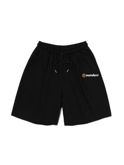 MINI 레터링 로고 하프 팬츠 (블랙)