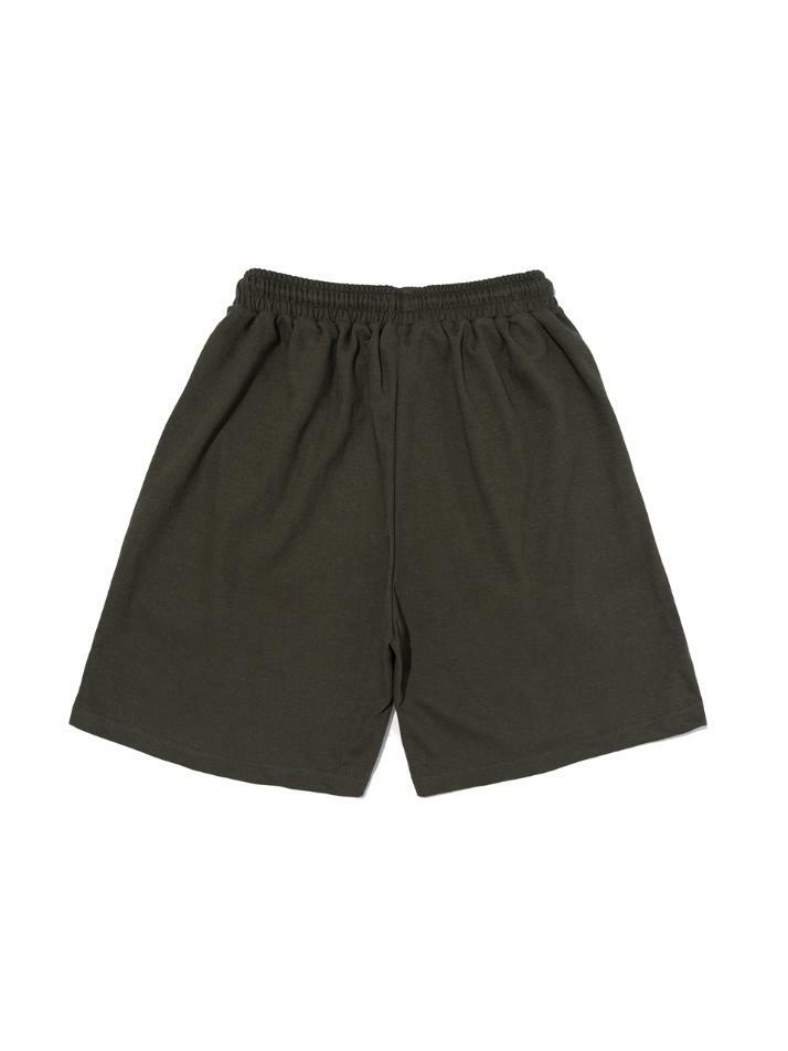 REVERSE 서클 로고 하프 팬츠 (카키)