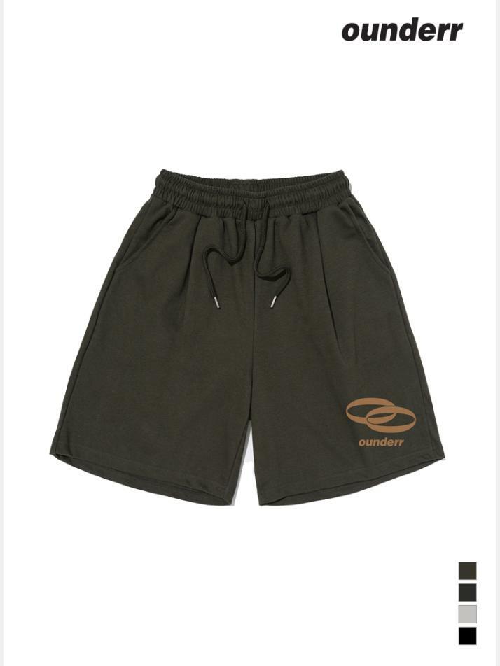 REVERSE 서클 로고 하프 팬츠 (카키)