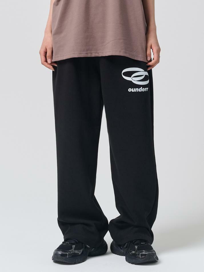 REVERSE 서클 로고 와이드 팬츠 (블랙)