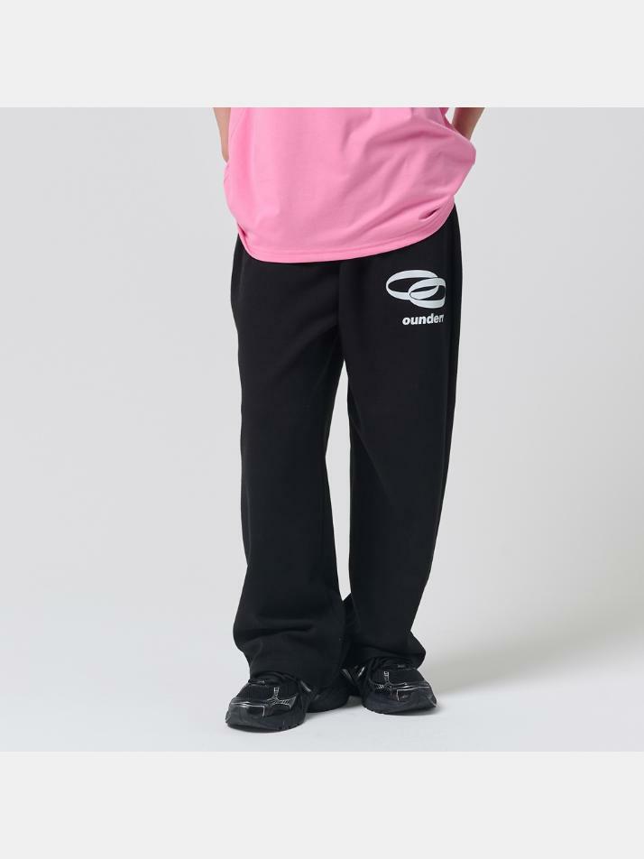 REVERSE 서클 로고 와이드 팬츠 (블랙)