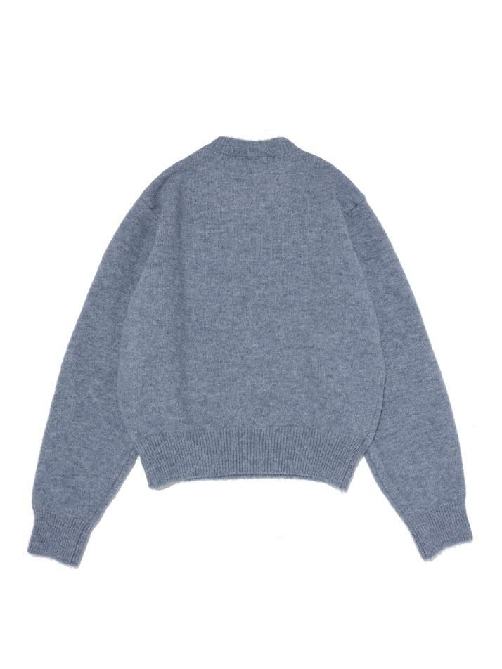 소프트 베이직 라운드 니트 (블루)