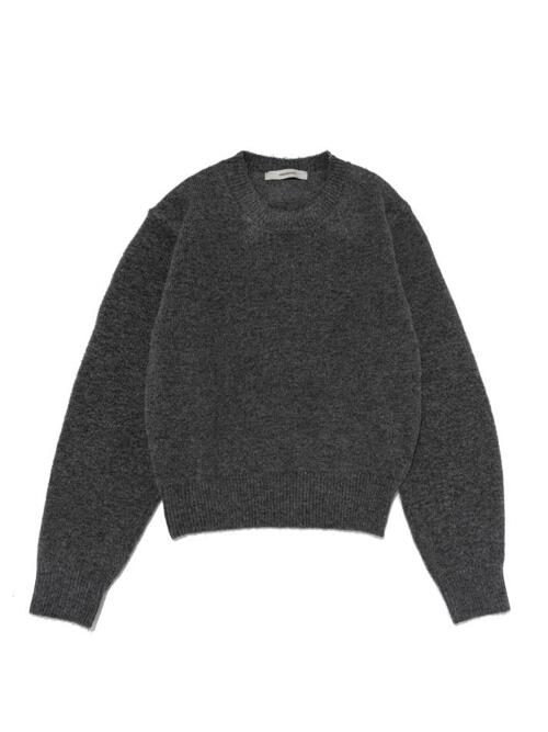 소프트 베이직 라운드 니트 (차콜)