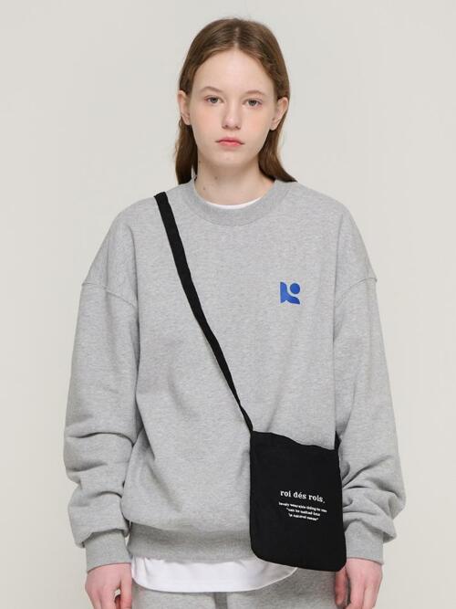 플랫 투 핸들 미니 토트 크로스백 (블랙)