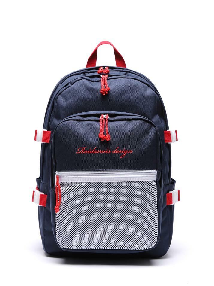 오 웁스 3D 포켓 메쉬 백팩 (네이비/레드)