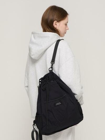 드로우 스트링 백팩 (블랙)