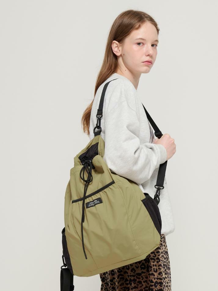 드로우 스트링 백팩 (올리브)