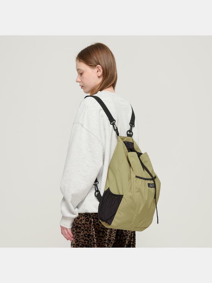 드로우 스트링 백팩 (올리브)