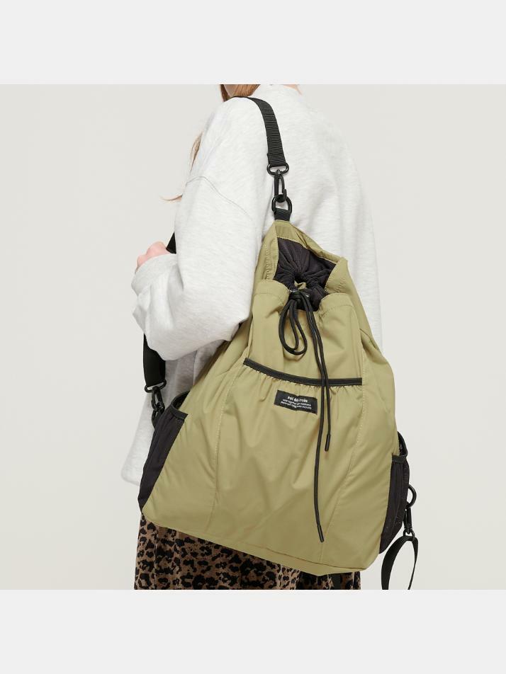 드로우 스트링 백팩 (올리브)