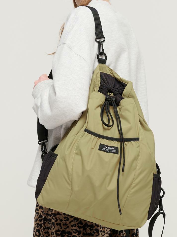 드로우 스트링 백팩 (올리브)