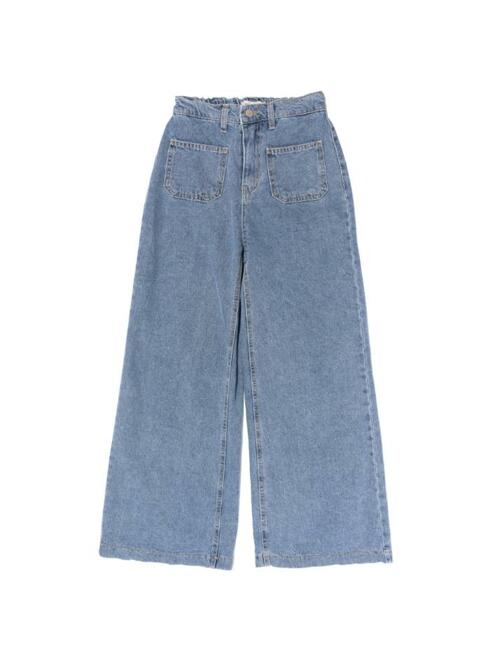 에이라인 히든 밴딩 포켓 데님 팬츠 (연청)