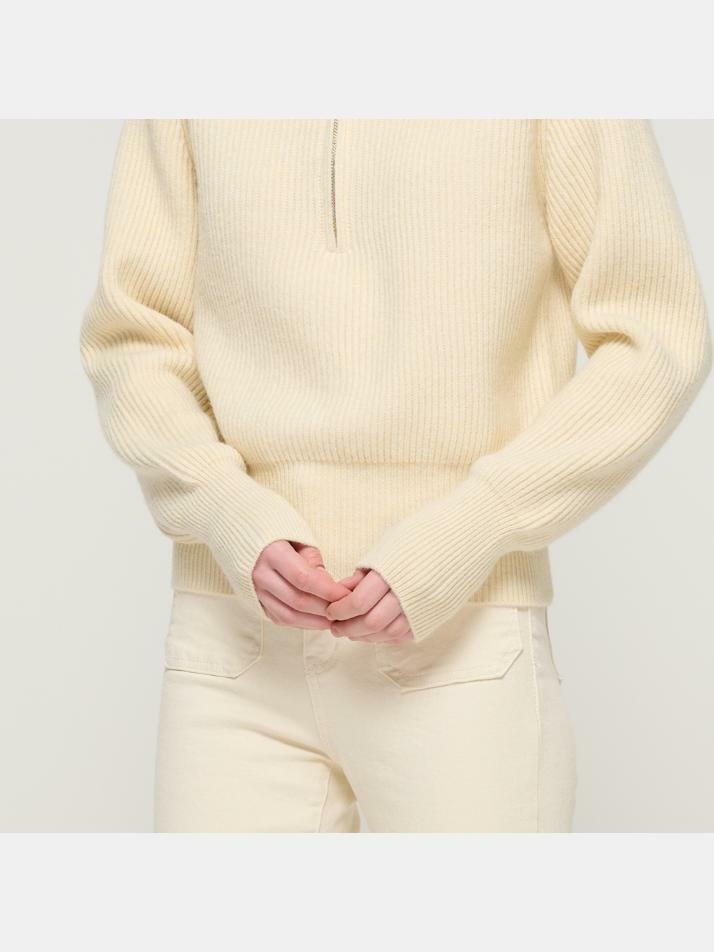라글란 반집업 카라 골지 니트 (크림)