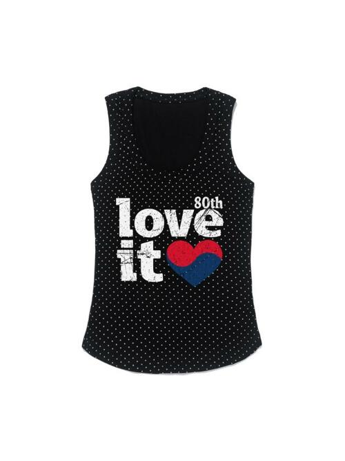 빈티지 코리안 플래그 나시 티셔츠 (블랙)