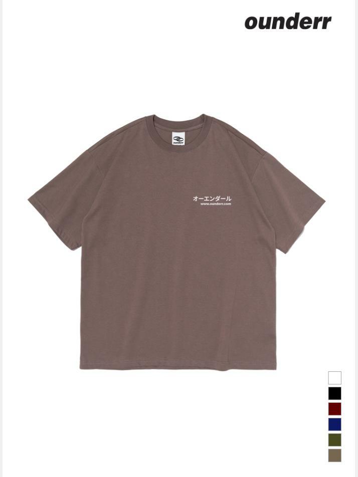 RIDING BIKE CAT 오버핏 반팔 티셔츠 (모카)