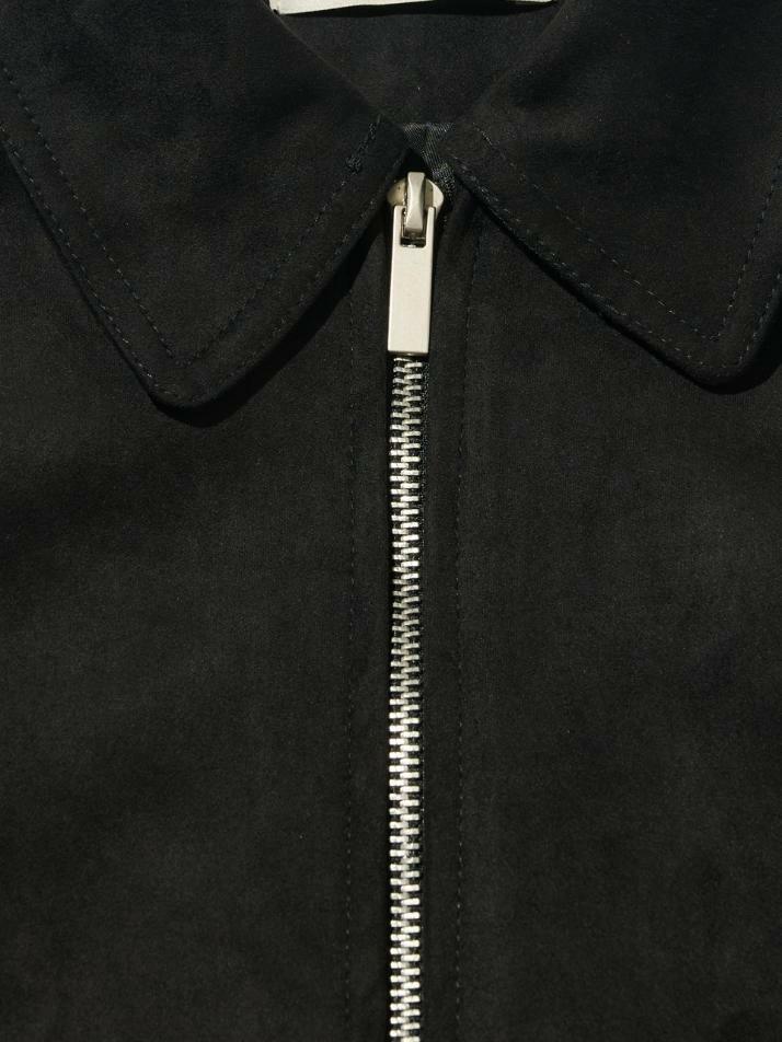 미니멀 크롭 스웨이드 자켓 (블랙)