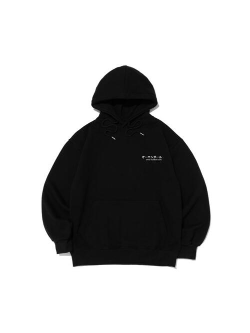 RIDING BIKE CAT 오버핏 후드 티셔츠 (블랙)