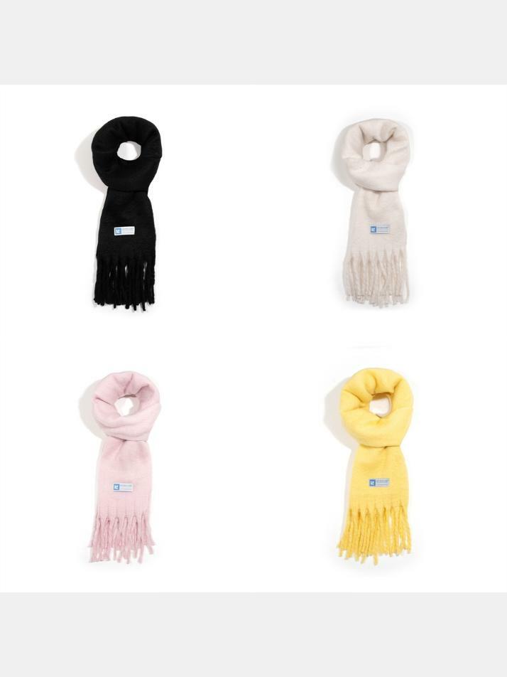 프리미어 솔리드 와이드 롱 머플러 (8색상)