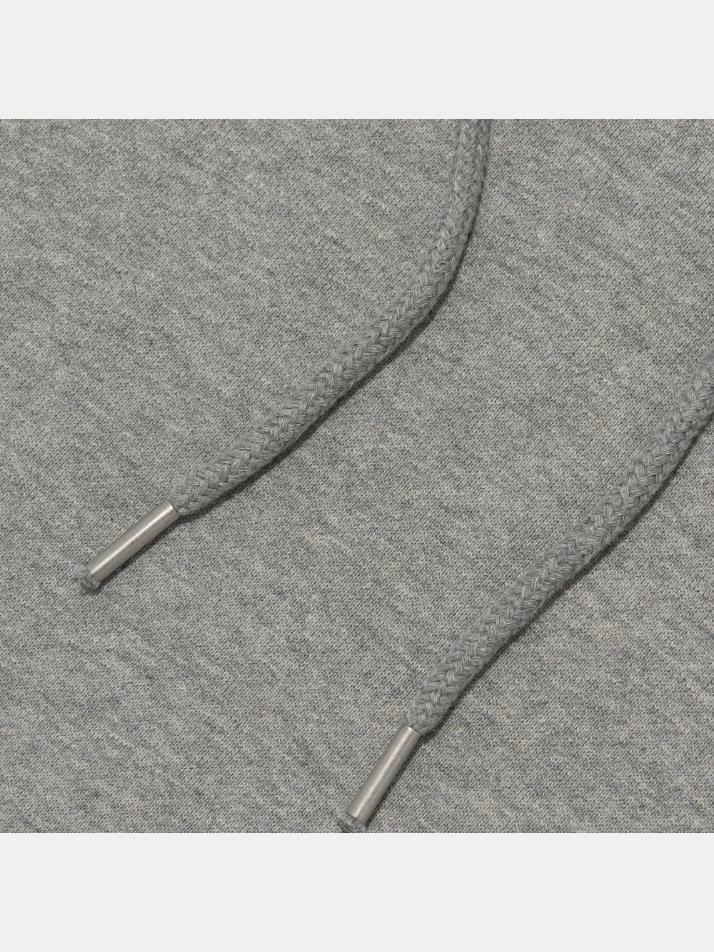 [기모선택] REVERSE 서클 로고 오버핏 후드 티셔츠 (멜란지 그레이)