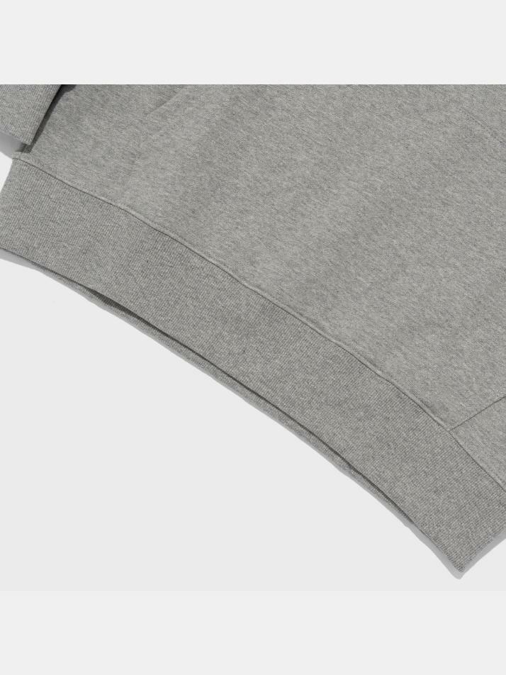 [기모선택] REVERSE 서클 로고 오버핏 후드 티셔츠 (멜란지 그레이)