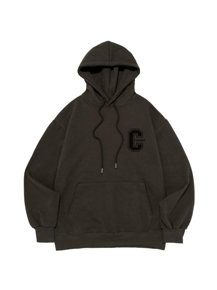 C 로고 후드 티셔츠 (카키)