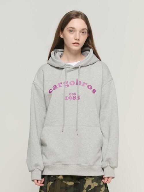 아치 로고 1985 후드 티셔츠 (그레이)