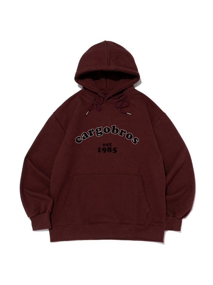 아치 로고 1985 후드 티셔츠 (와인)