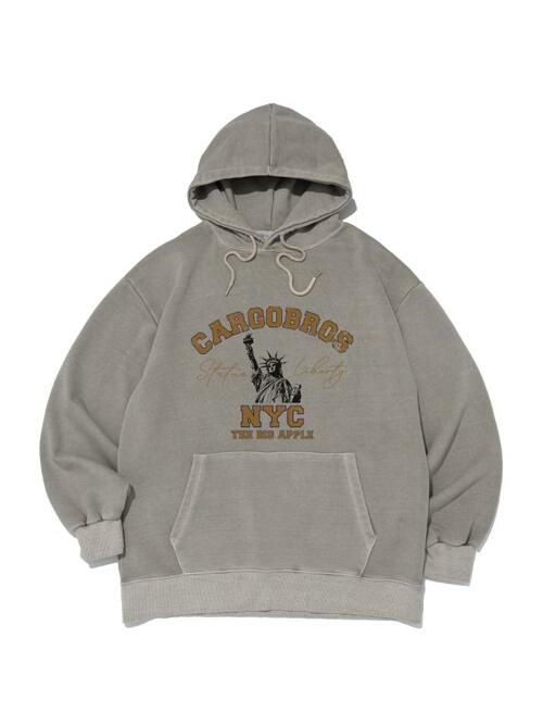 NYC 피그 다잉 후드 티셔츠 (베이지)