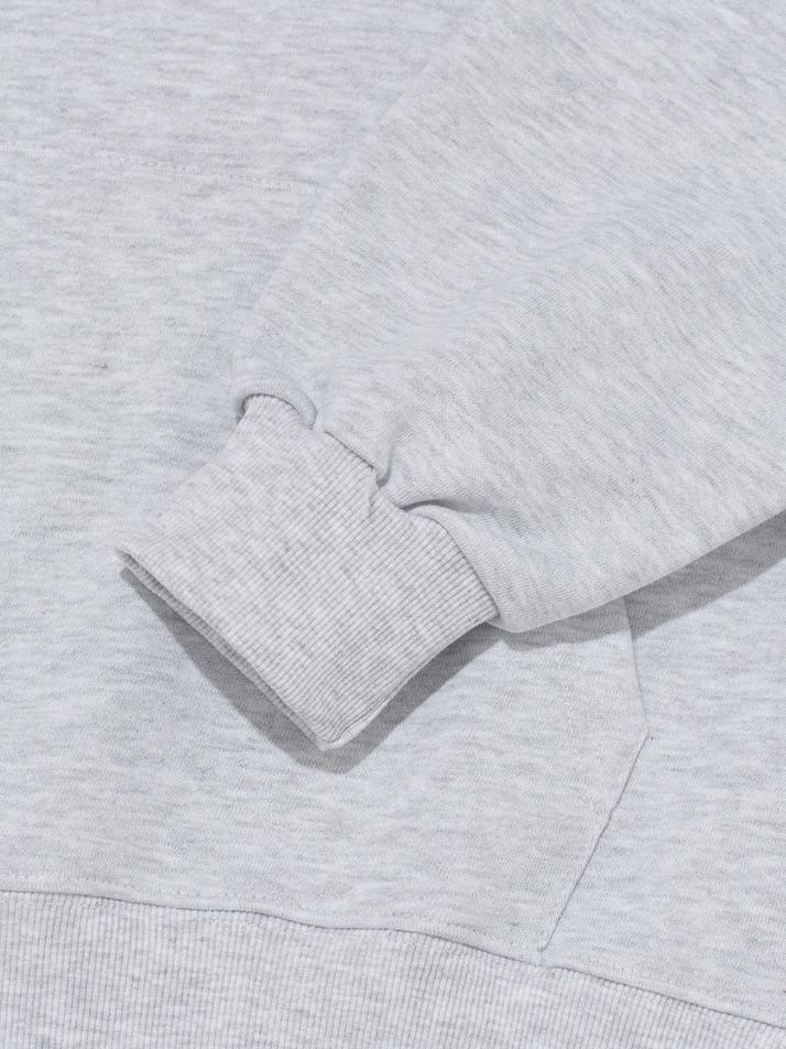 [기모/NO기모] 도트 블록 로고 후드티 (화이트멜란지)