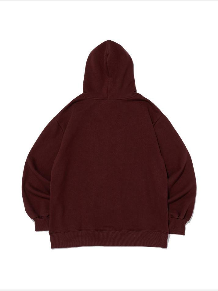 [기모선택] 어반 캣츠 오버핏 후드 티셔츠 (와인)