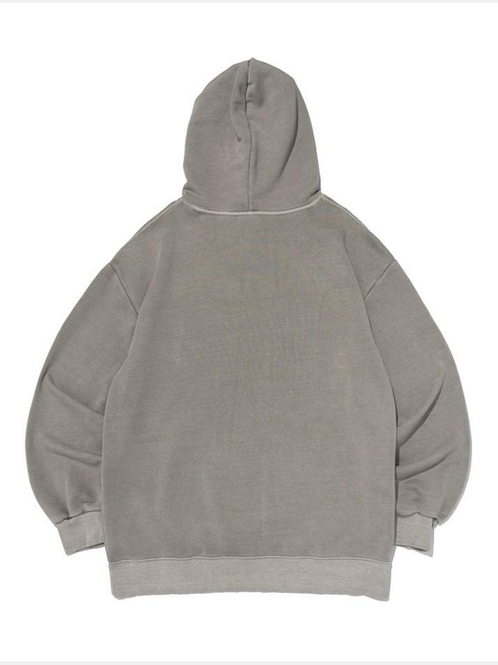 모노 컬랙션 캣 피그먼트 오버핏 후드 티셔츠 (더스트 베이지)