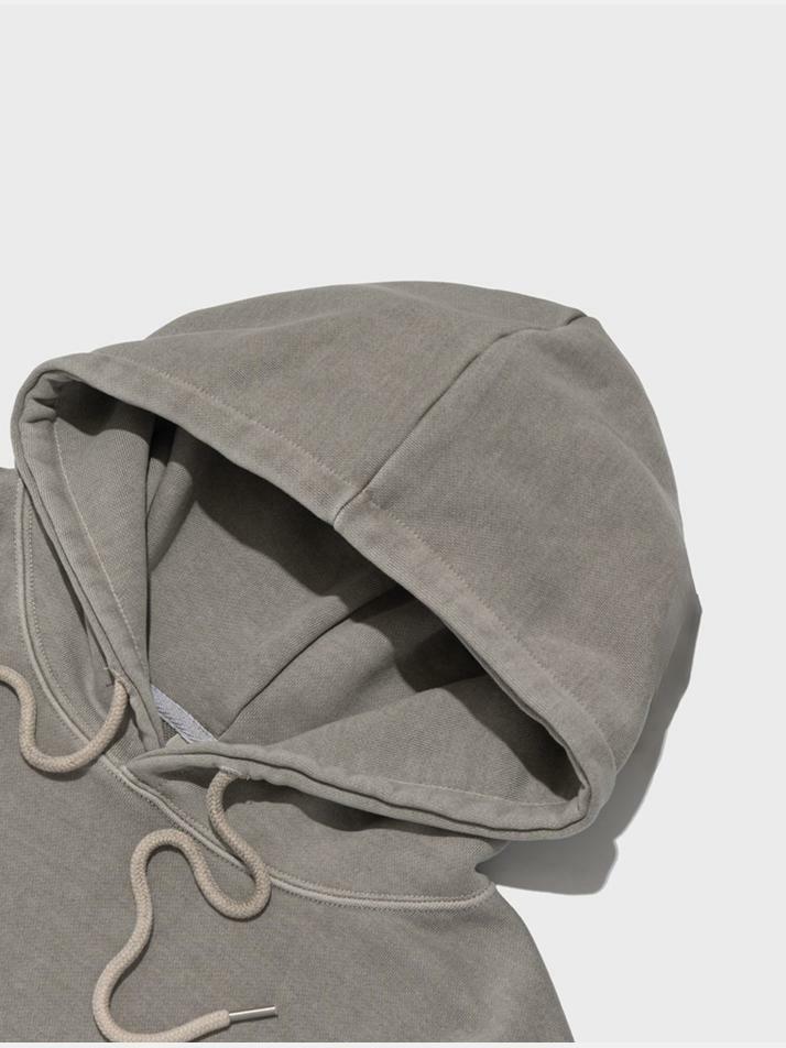 모노 컬랙션 캣 피그먼트 오버핏 후드 티셔츠 (더스트 베이지)